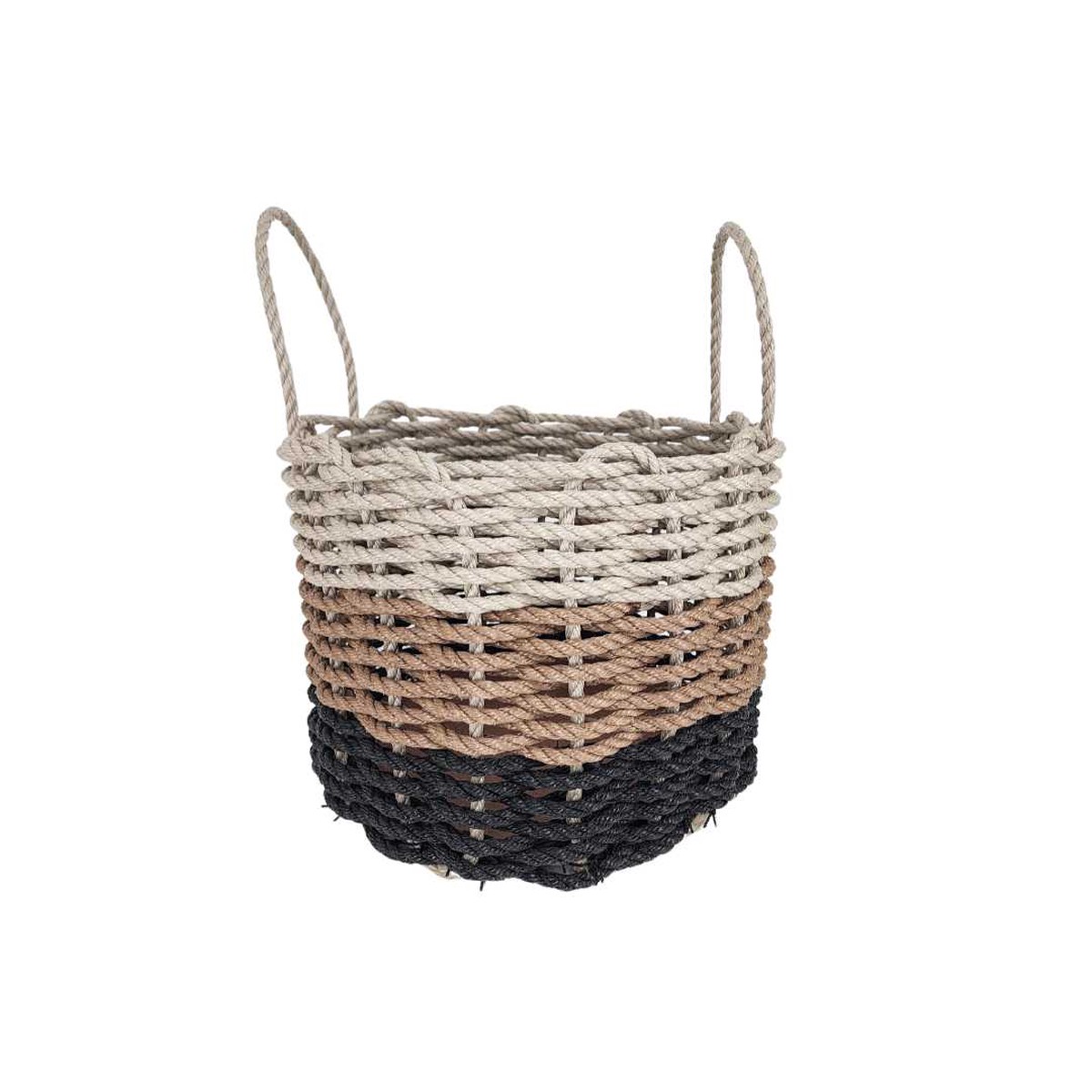 Authentic Maine Lobster Rope Storage Black Brown Tan Ombre 16 Inches