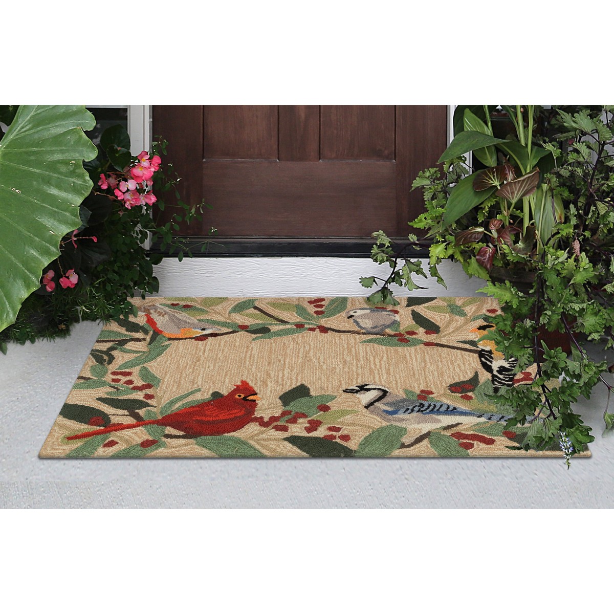 Bird Border IndoorOutdoor Rug 18