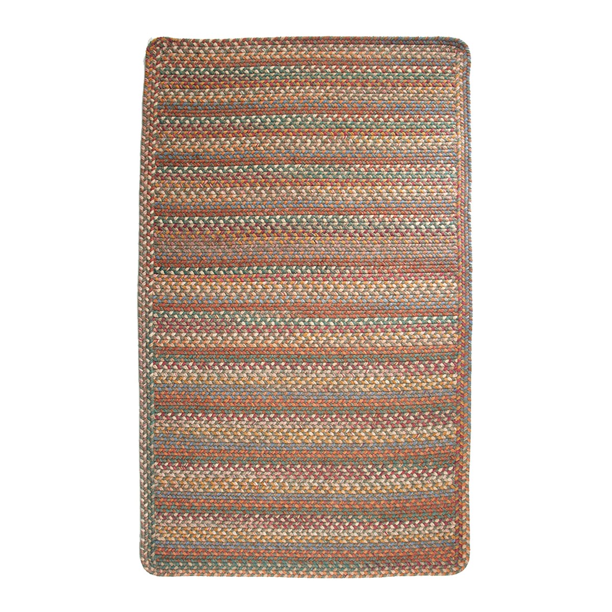 Blue Ridge Rectangle Wool Braided Rug 2 Navy