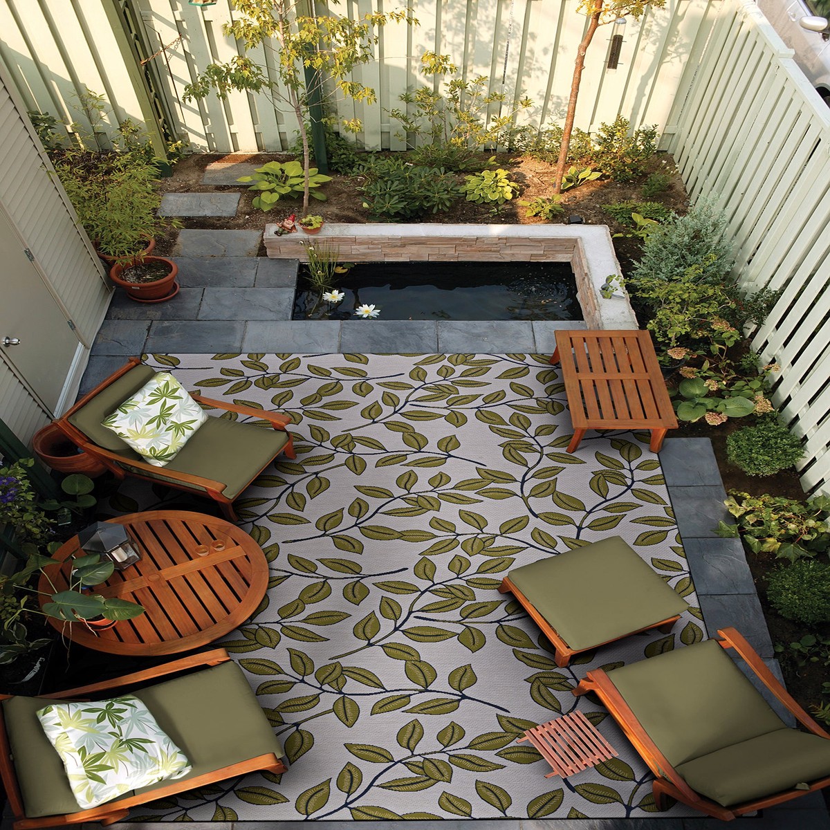 Dolce Summer Ivy IndoorOutdoor Area Rug 4 Green