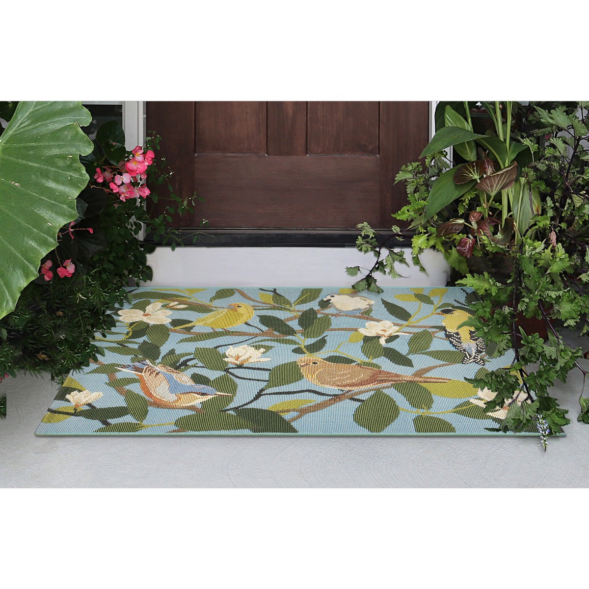 Floral Finches IndoorOutdoor Rug 111