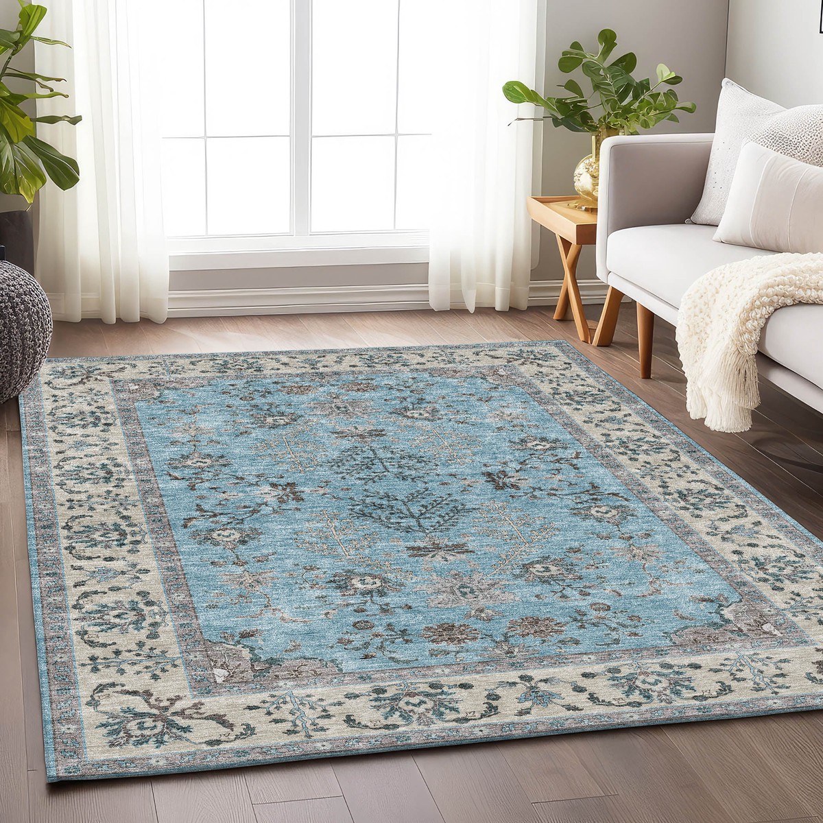 Hatay Sky Polyester Rug 75