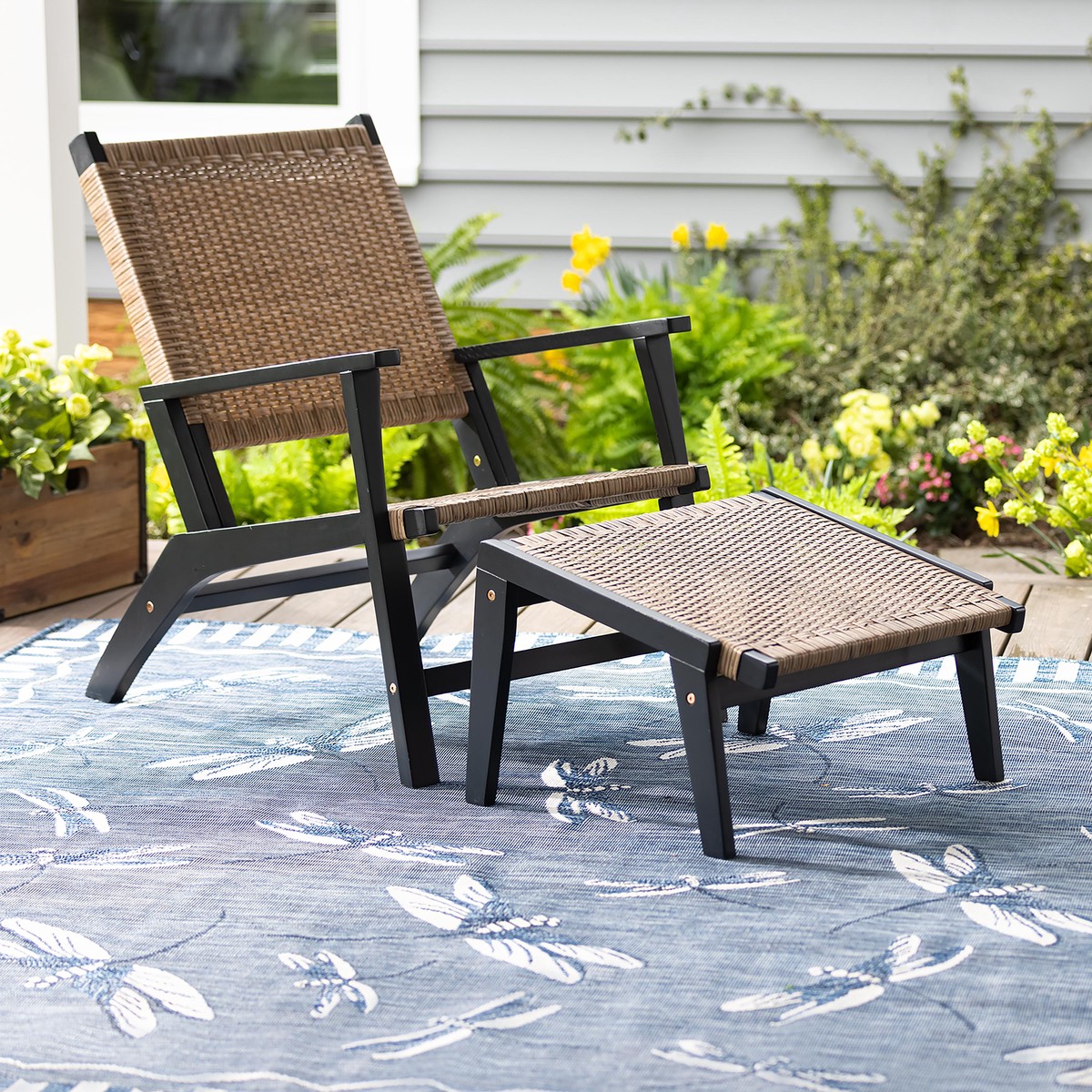 IndoorOutdoor Dragonfly Rug 410 X 76 Navy