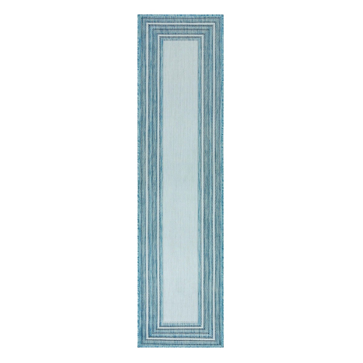IndoorOutdoor Textured Polypropylene Border Runner 23 X 76 Green