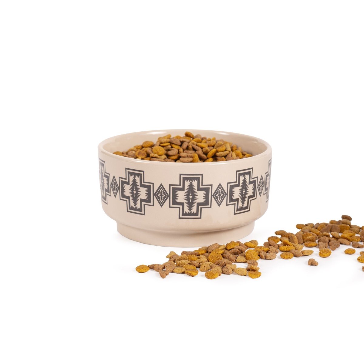 Pendleton Ceramic Food Water Pet Bowl HardingNatural8Inch