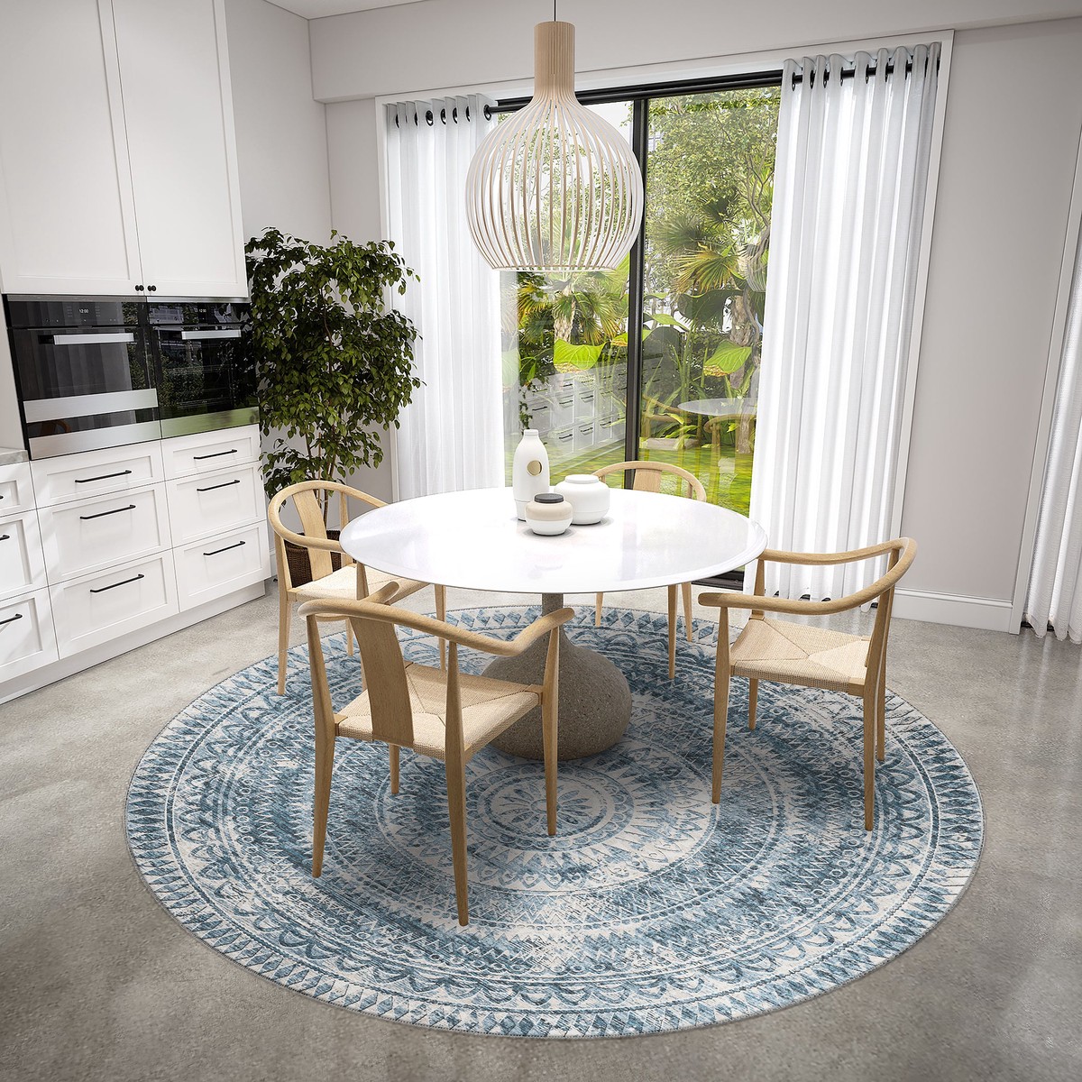 Sedona Arch Patterned Polyester Area Rug 20 Brown