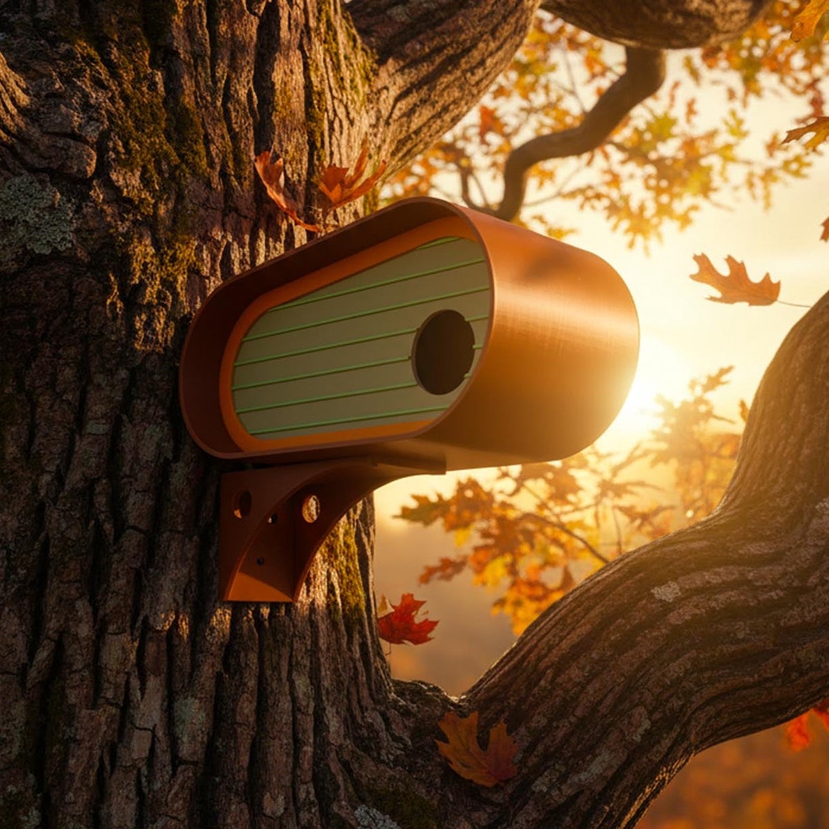 The Oransa Mid-Century Birdhouse 2HoleBiggerBirds