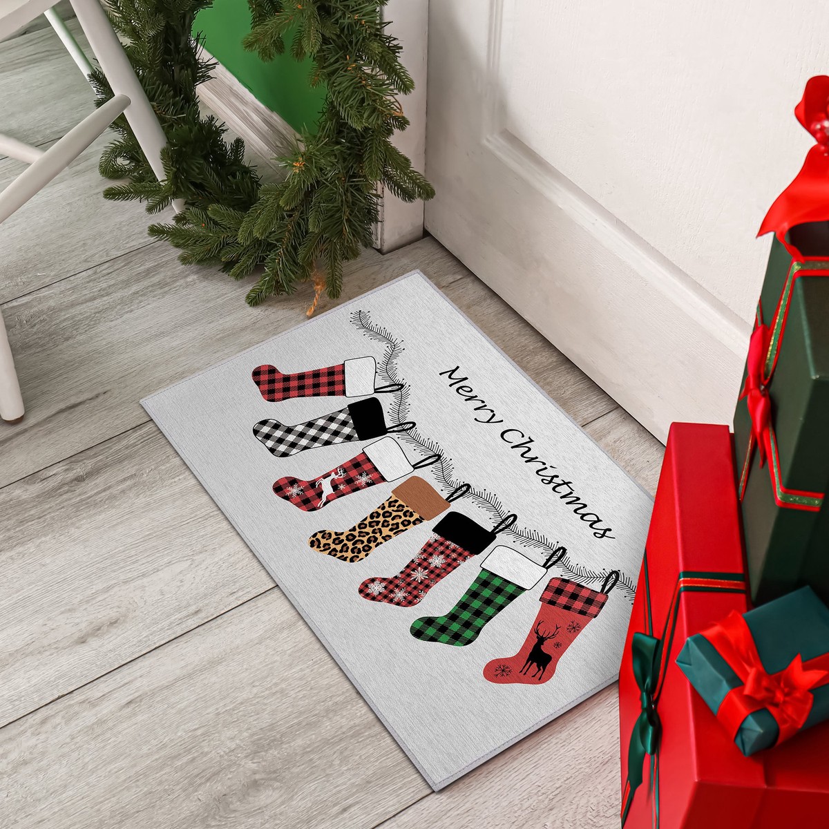 Wonderland Stockings Polyester Area Rug 23