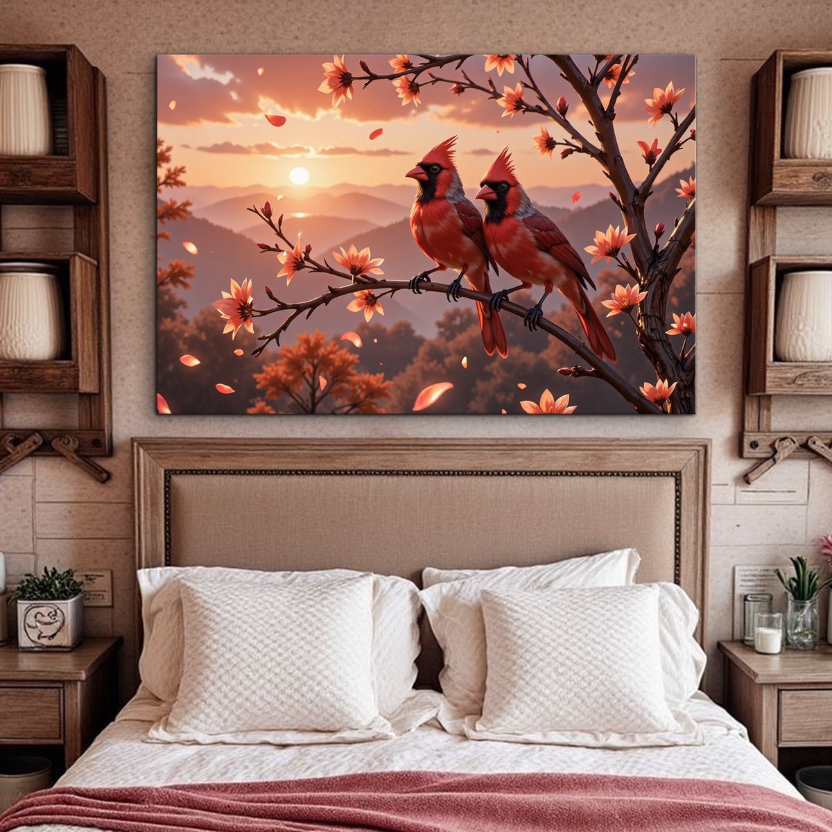 3D Cardinals Wall Art Iii 18 InchMediumPremiumGalleryWrapped