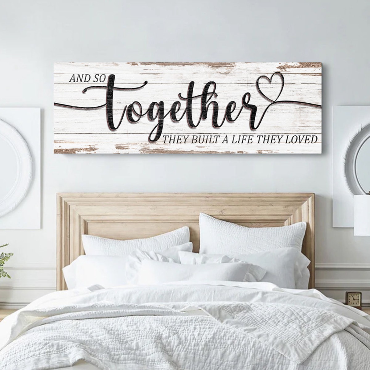 And So Together They Built A Life They Loved Sign 20 InchExtraLargePremiumGalleryWrapped
