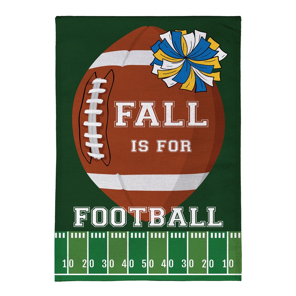 Fall Football Burlap Flag Garden