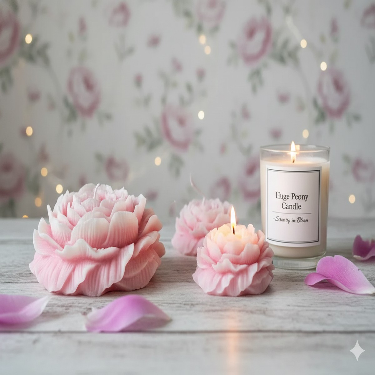 Huge Peony Candle - Premium Soy Wax Scented Candle PeonyAndFreesia