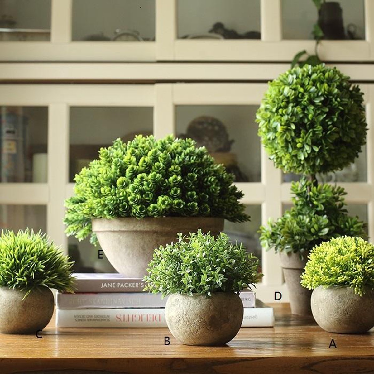 Artificial Faux Boxwood Topiary In Various Designs StyleC