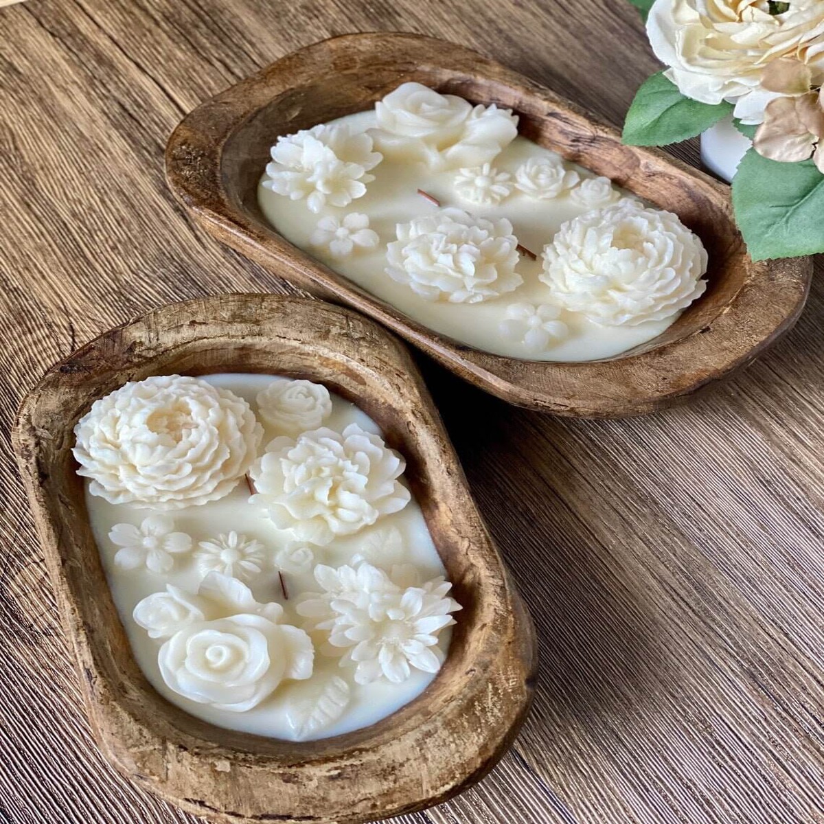 Botanical Garden Dough Bowl Candle StyleAPreserveTheBloomsEucalyptus