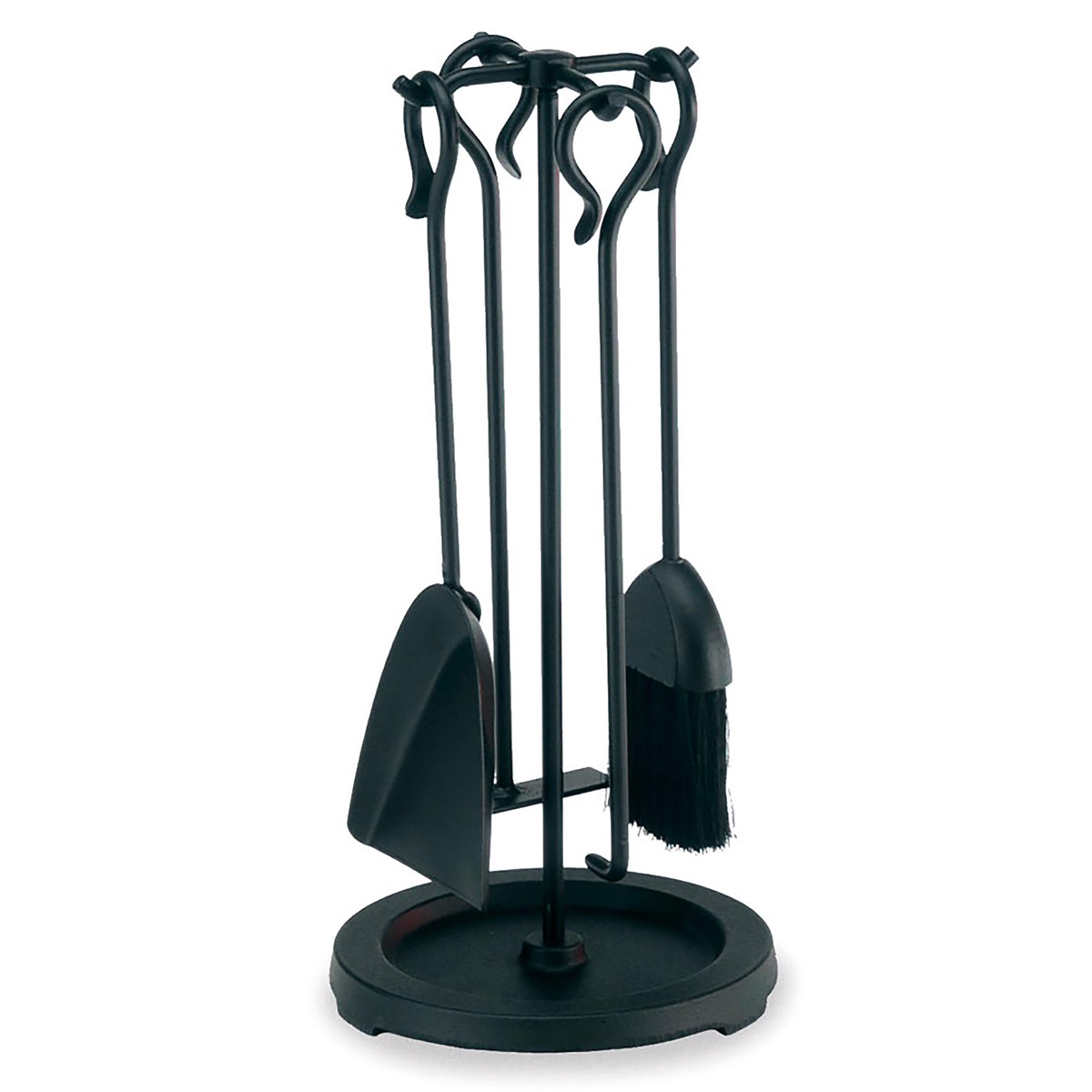Compact Fireplace Tool Set Black