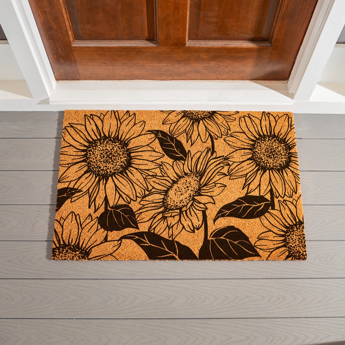 Grateful Gatherings Sunflower Coir Mat 36