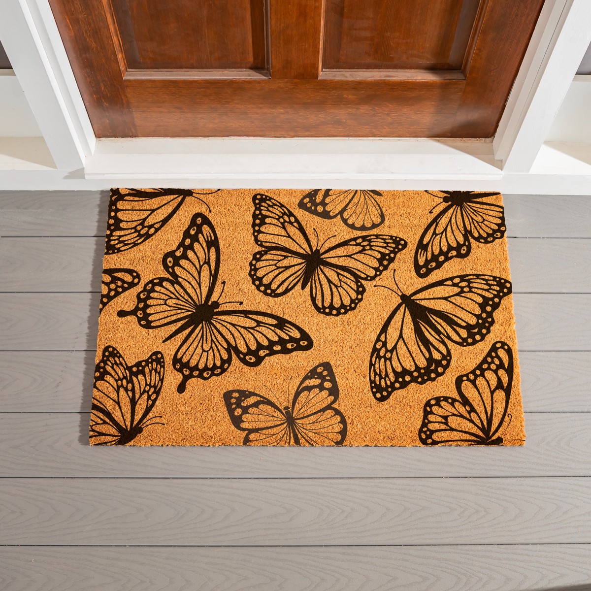Harvest Blossom Monarch Butterfly Coir Mat 36