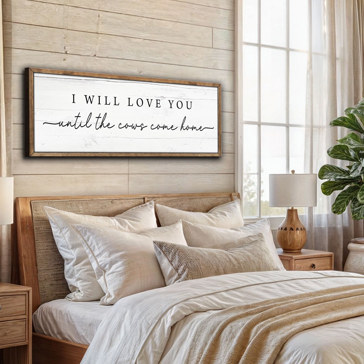 I Will Love You Until The Cows Come Home Cattle Sign 20 InchExtraLargePremiumGalleryWrapped