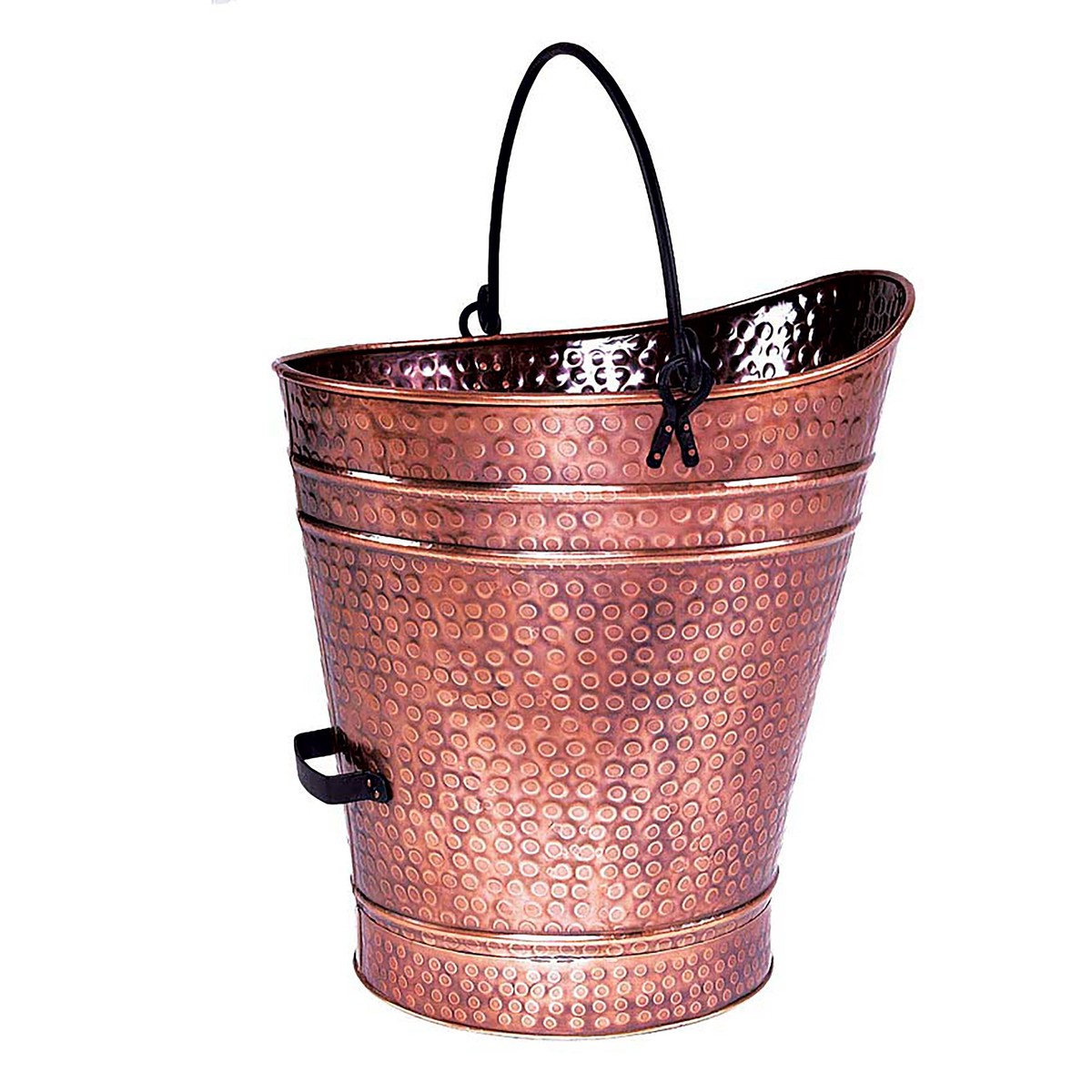 Large Iron Coal Hod In Antique Copper Finish AntiqueCopper