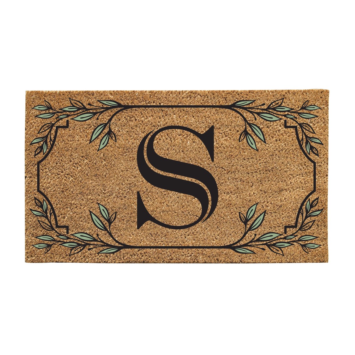 Monogram Coir Mat Letter S