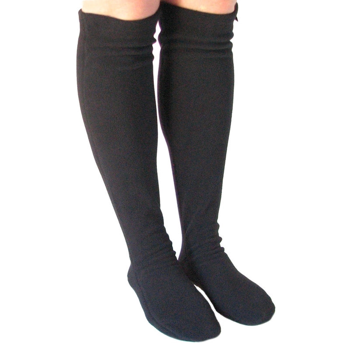 Over-The-Knee Fleece Socks - Black WideLW10M9-105