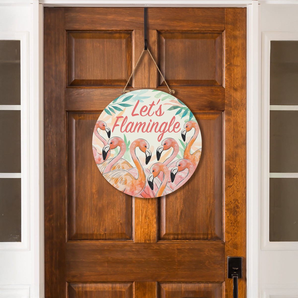 Palm Beach Flamingo Wood Door Dcor LetS Flamingle 18