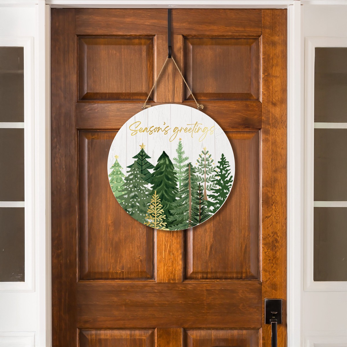 Shades Of Green Wood Door Dcor SeasonS Greetings 18
