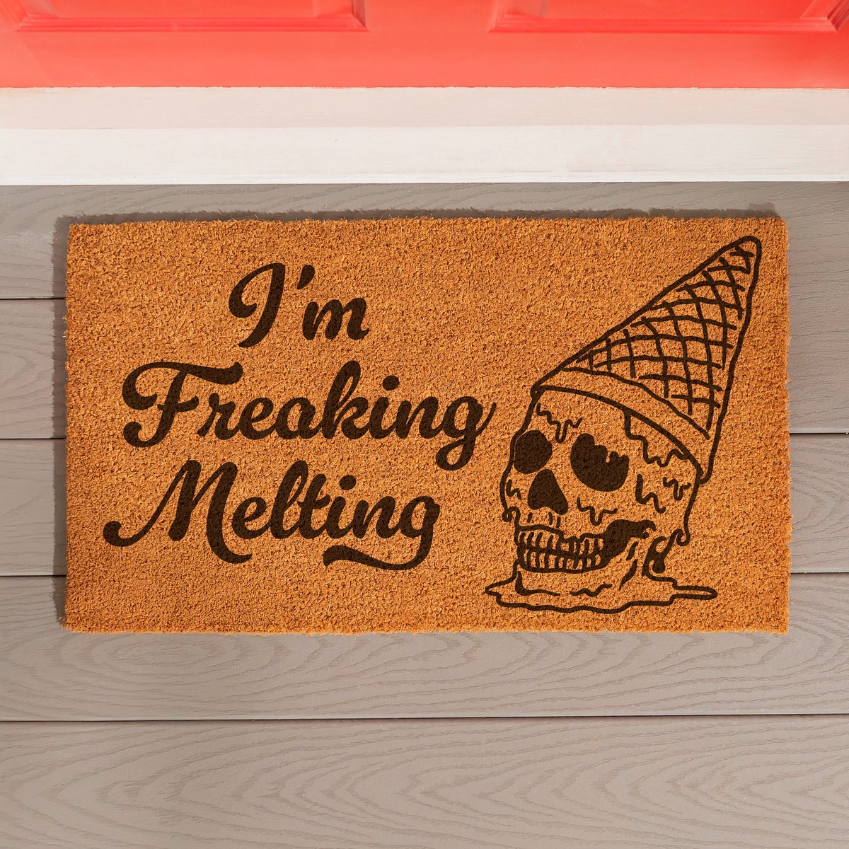 Summerween IM Freaking Melting Coir Mat 28