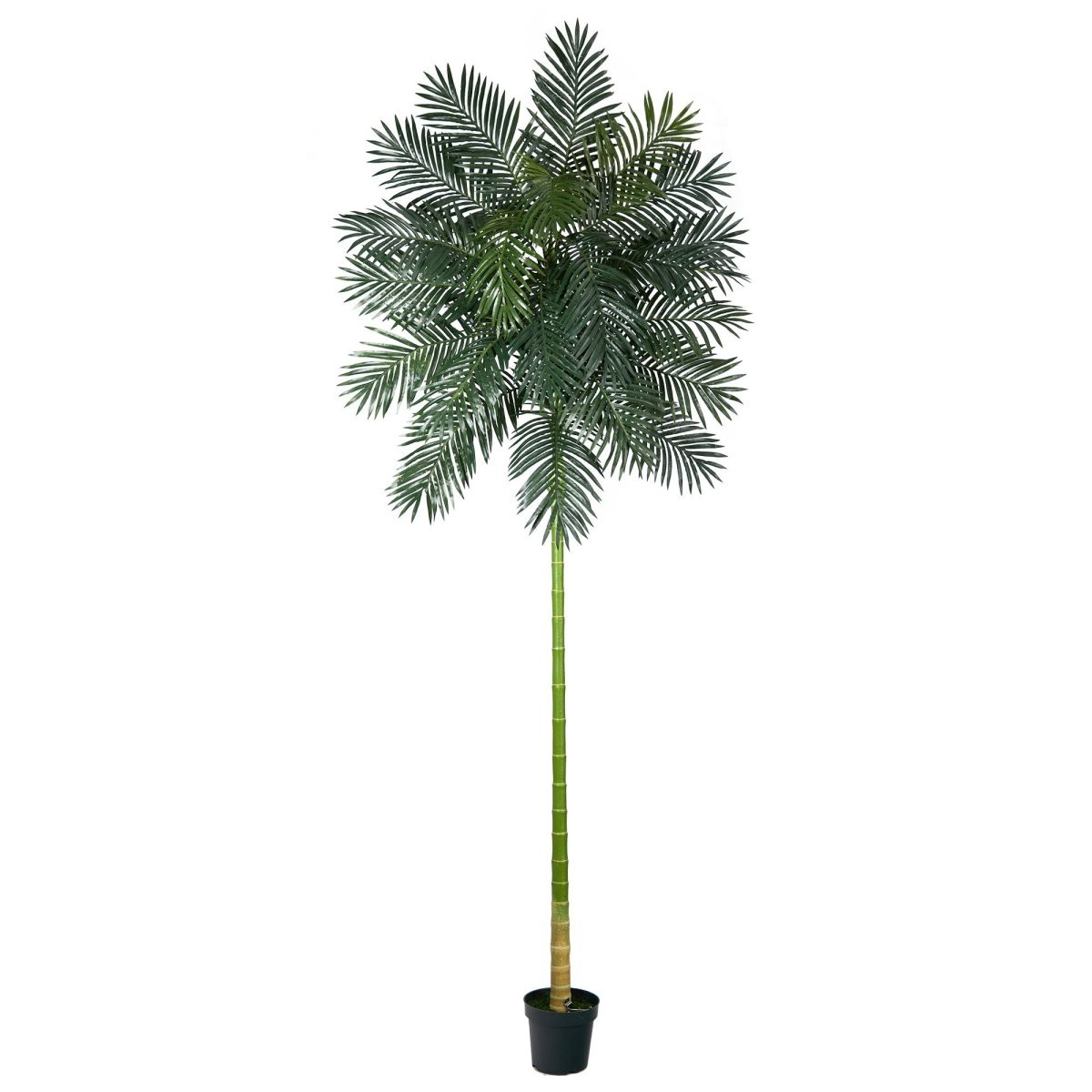 10-Ft Golden Cane Artificial Palm Tree Tall Faux Tropical Decor