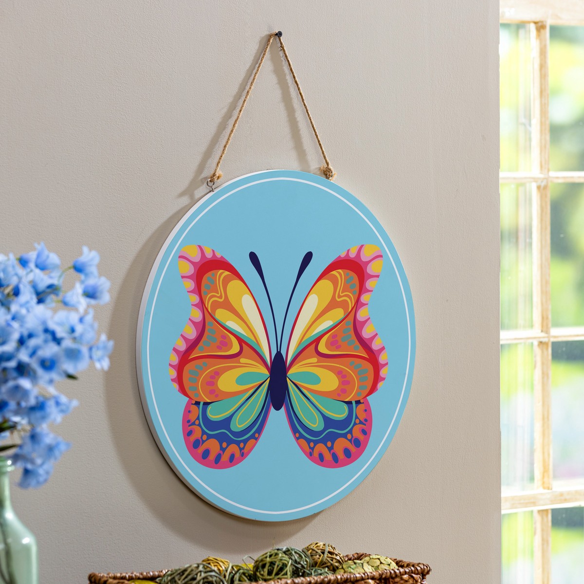 Bunny Blooms Bows Butterfly 18 Door Dcor