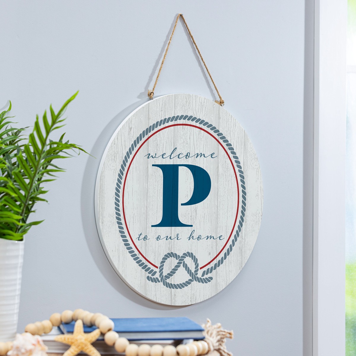 Coastal Door Dcor Monogram White 18 P