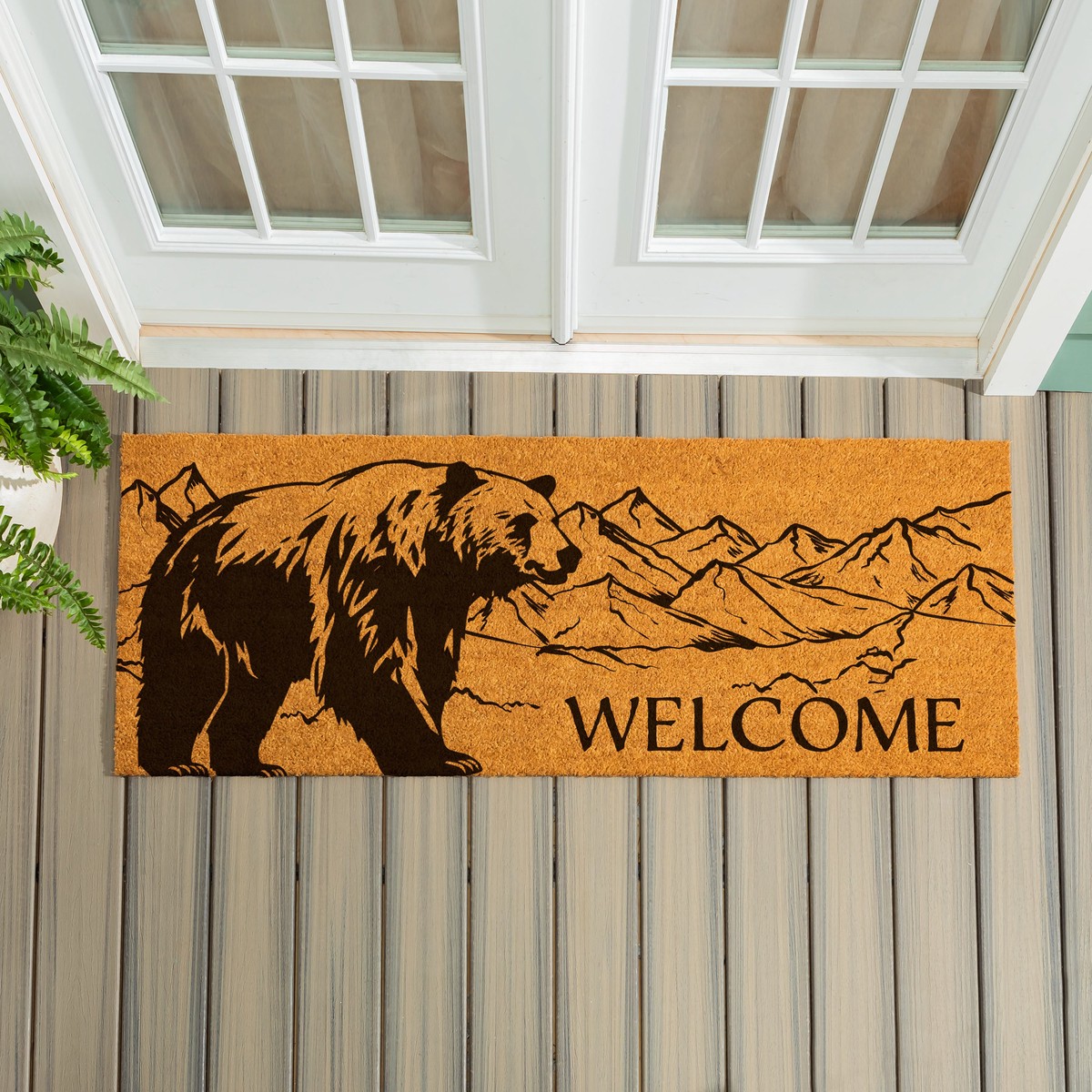 High Country Wilderness Coir Mat Bear Welcome 60