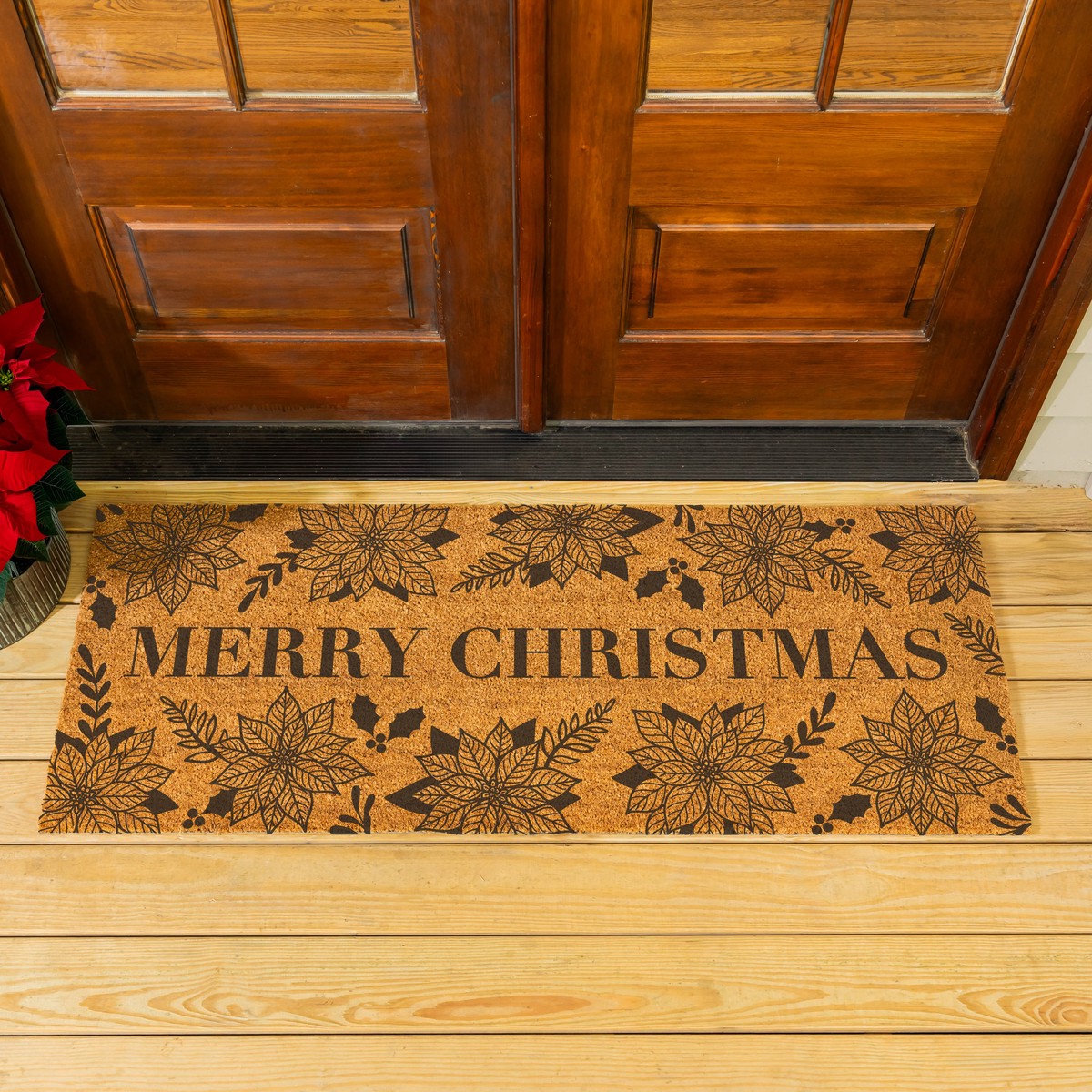 Holly Homestead Coir Mat Merry Christmas 60