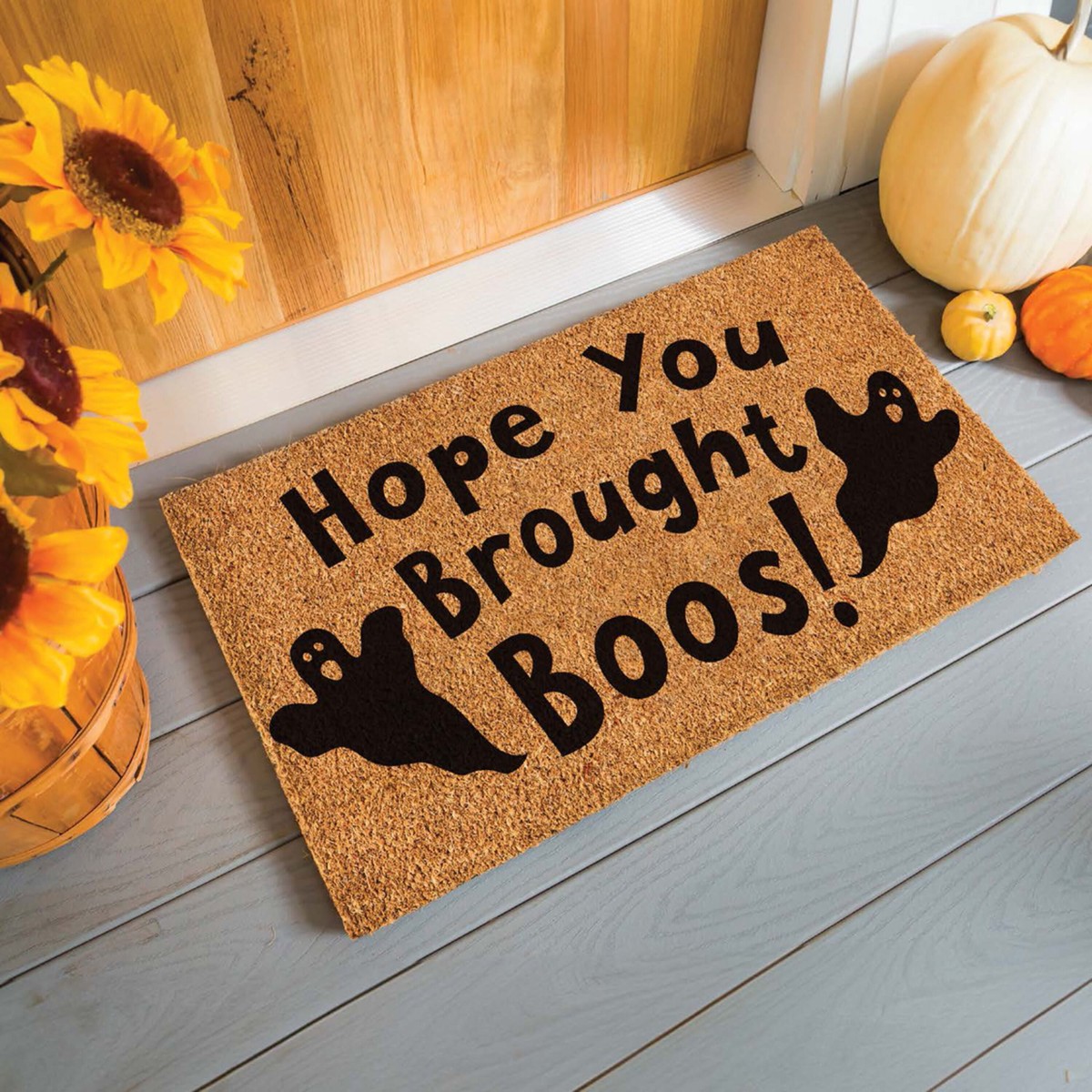 Hope You Brought Boos Coir Doormat 28