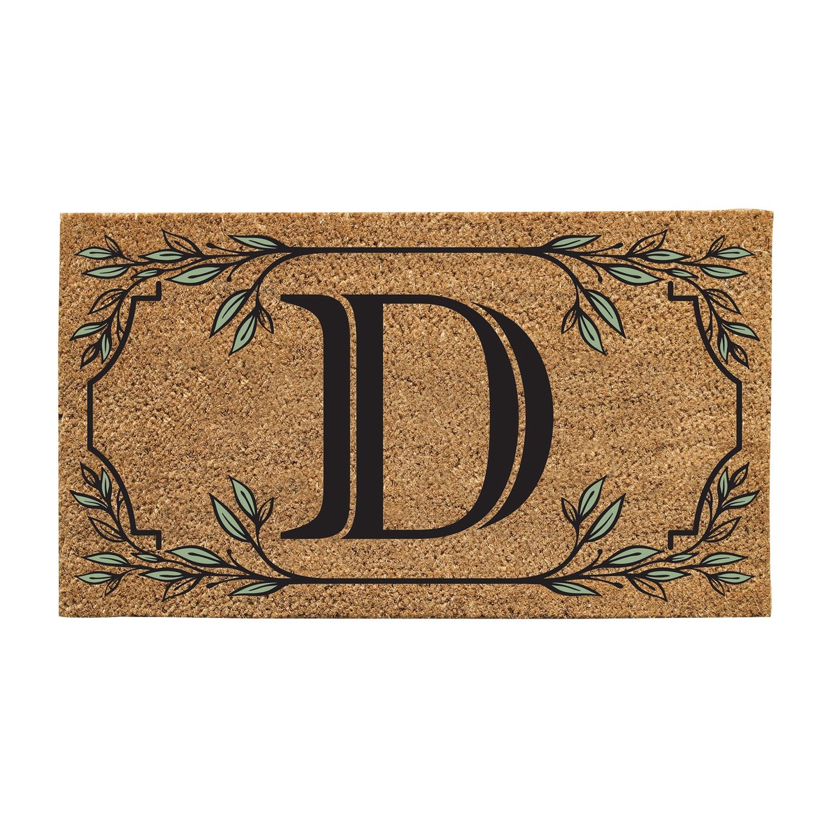Monogram Coir Mat Letter D