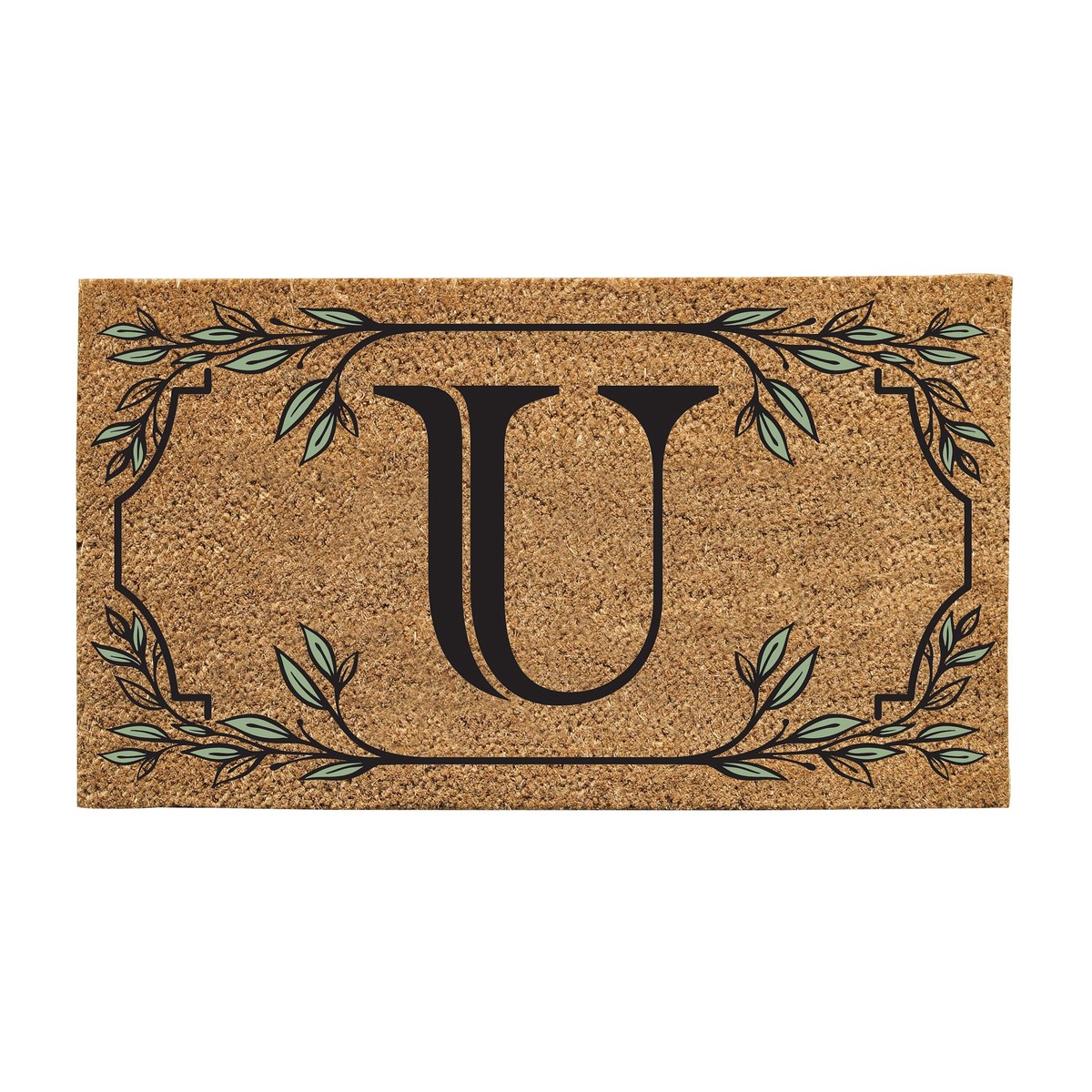 Monogram Coir Mat Letter U