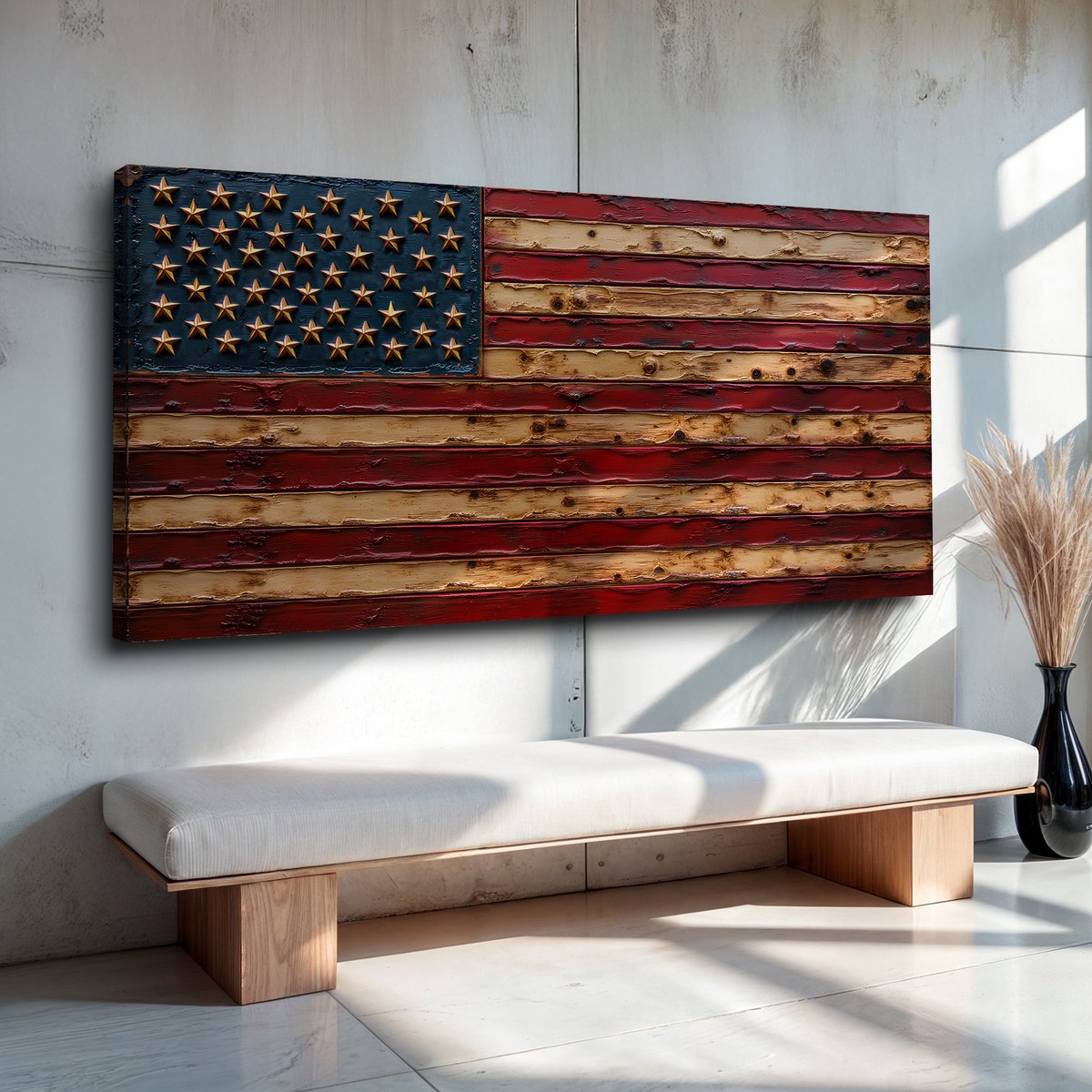 Old Glory American Flag Wall Art 20 InchMediumPremiumGalleryWrapped