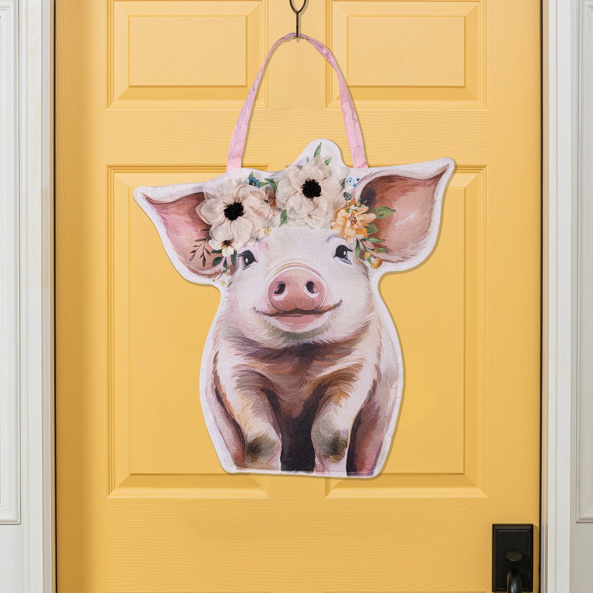 Petal Plow Floral Pig Door Decor