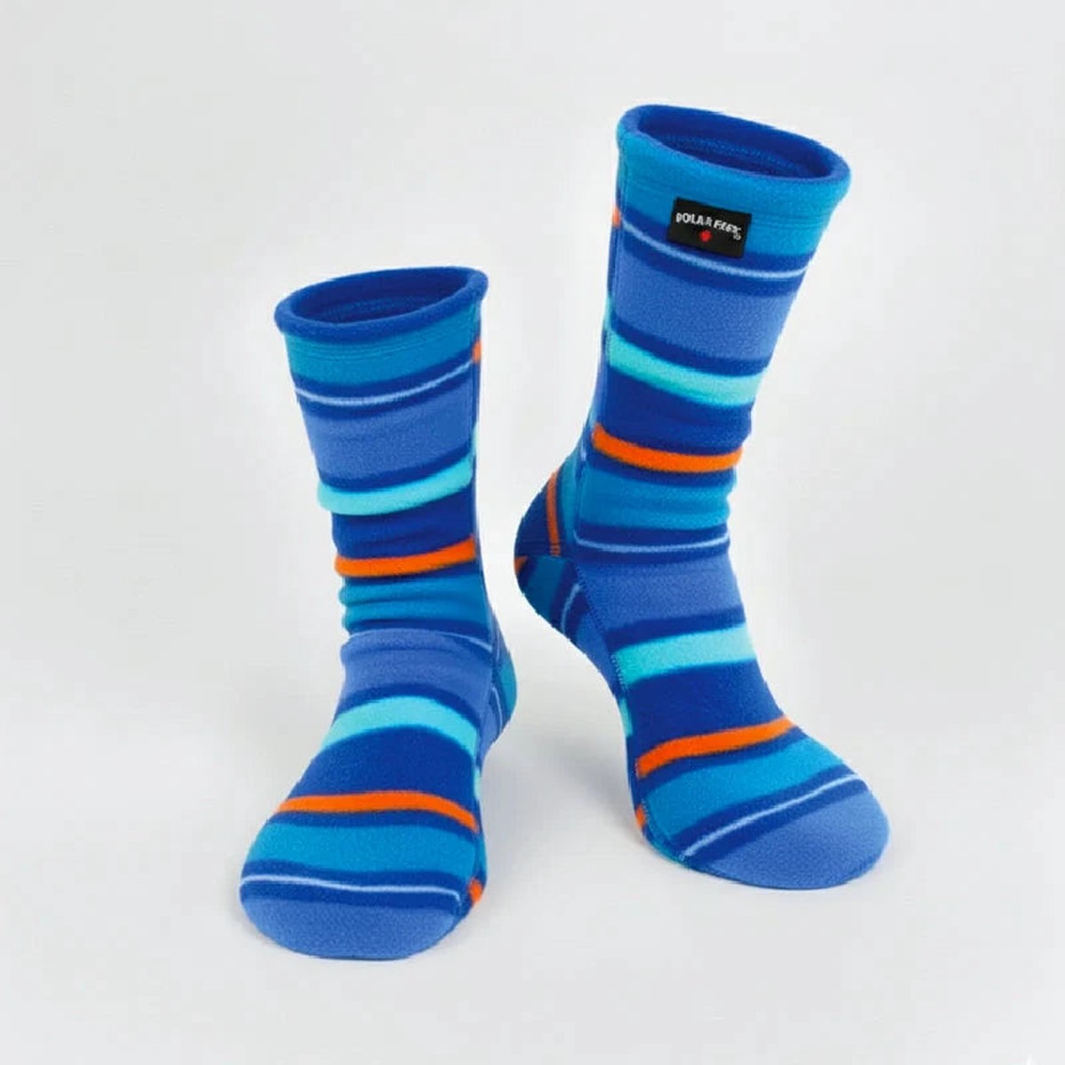 Polar Feet Fleece Socks - Jazz Stripes NonskidMW8-9M7-8