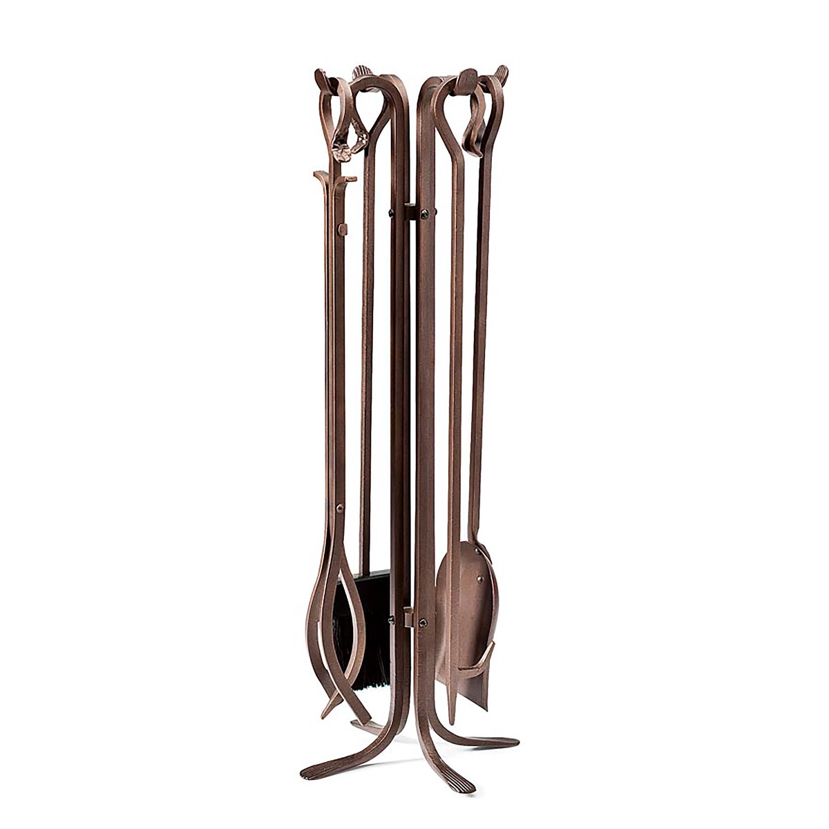 Tall Fireplace Tool Set Bronze