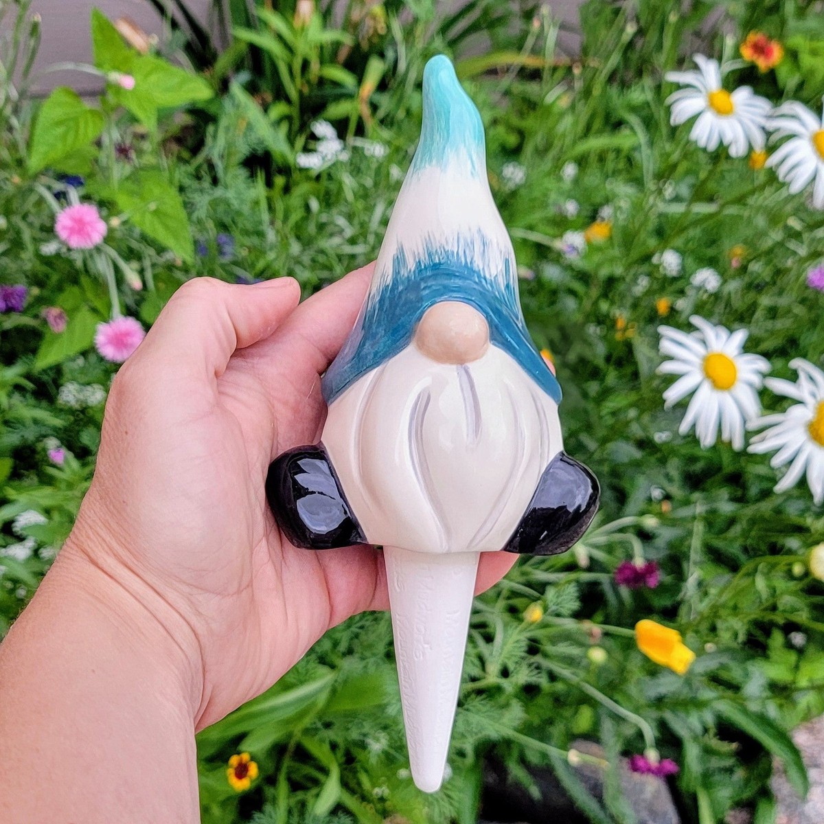 Tall Gnome Watering Spike Yellow