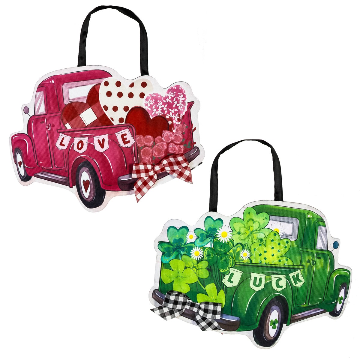 ValentineS Day St PatrickS Day Truck Reversible Door Dcor