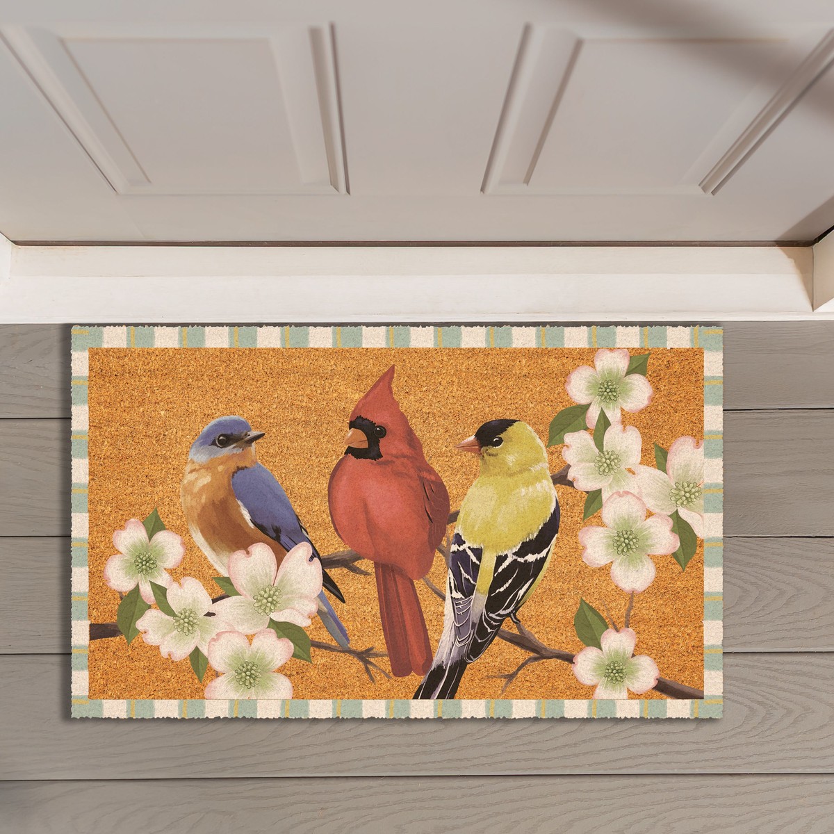What She Shed Bird Bunch Coir Mat 30