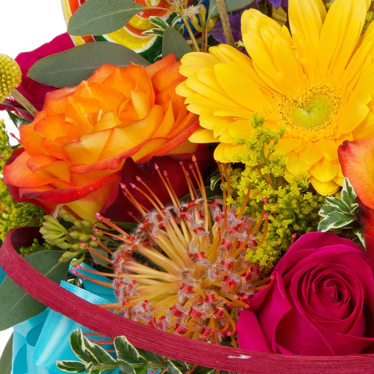 Custom Floral Designs RedOranges OverTheTop400RedOrangeyellow
