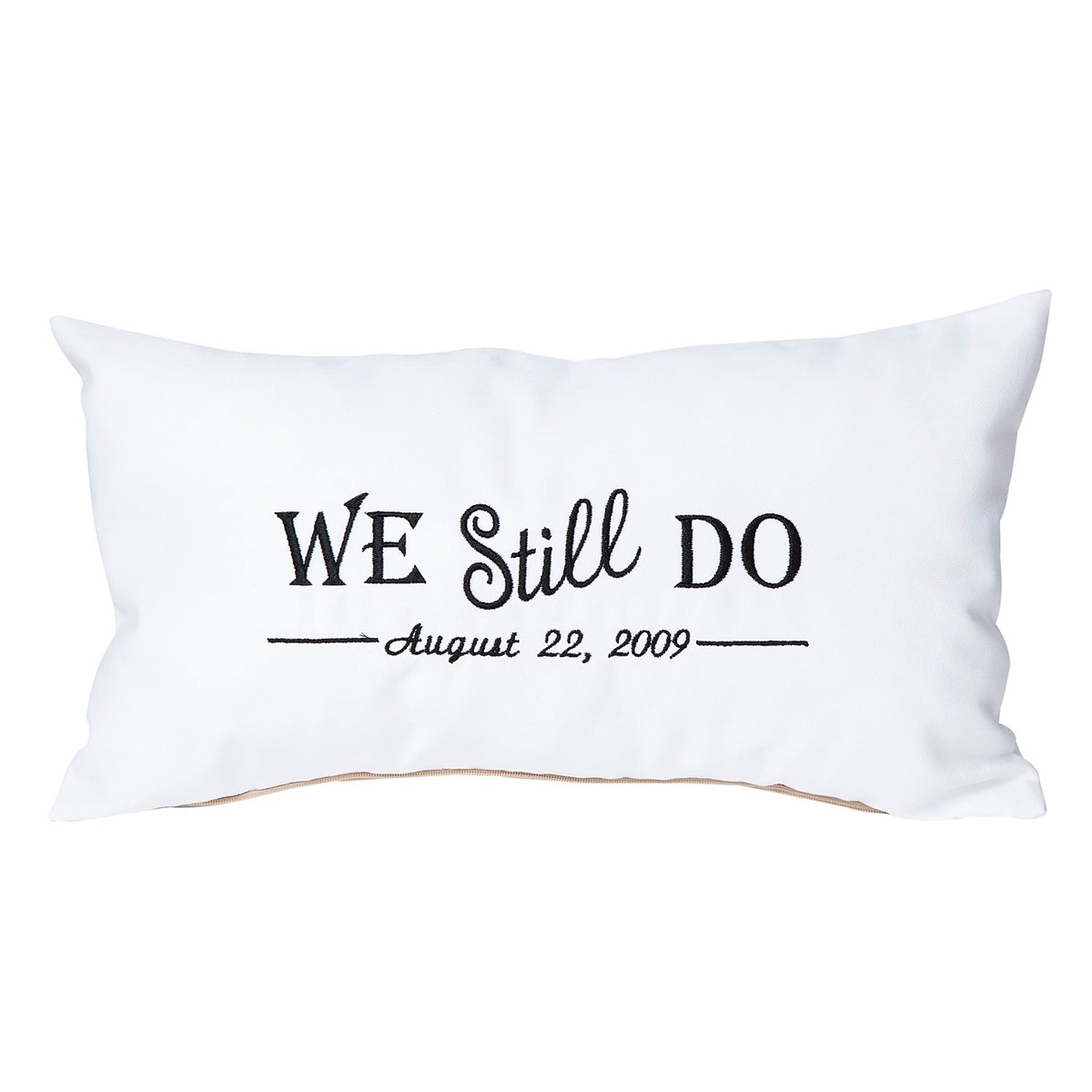 Custom Anniversary Pillow DateBlack
