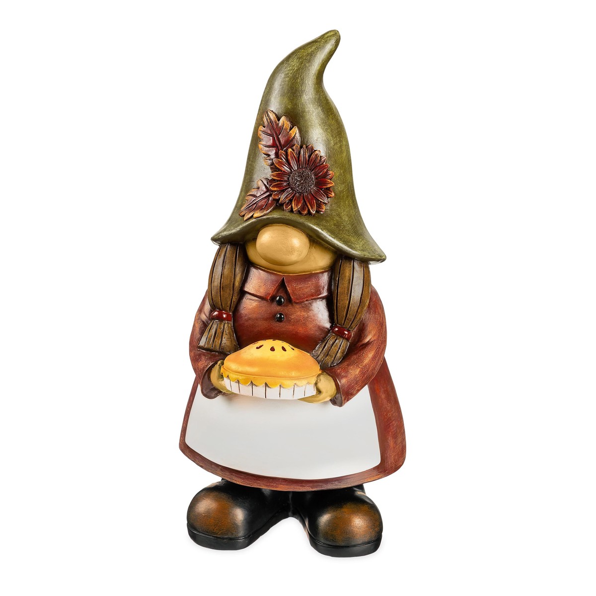 Fall Harvest Garden Gnome Statue LadyWithPie