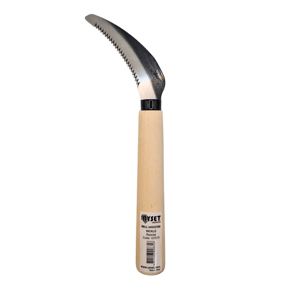 Ryset Small Harvesting Sickle Serrated High Carbon Steel Garden Tool