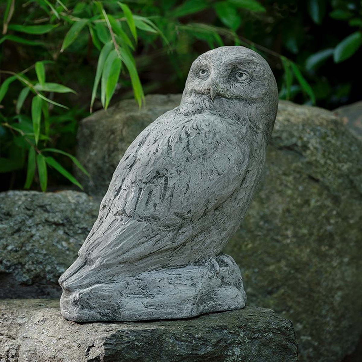 Watchful Owl Garden Statue DarkBrown