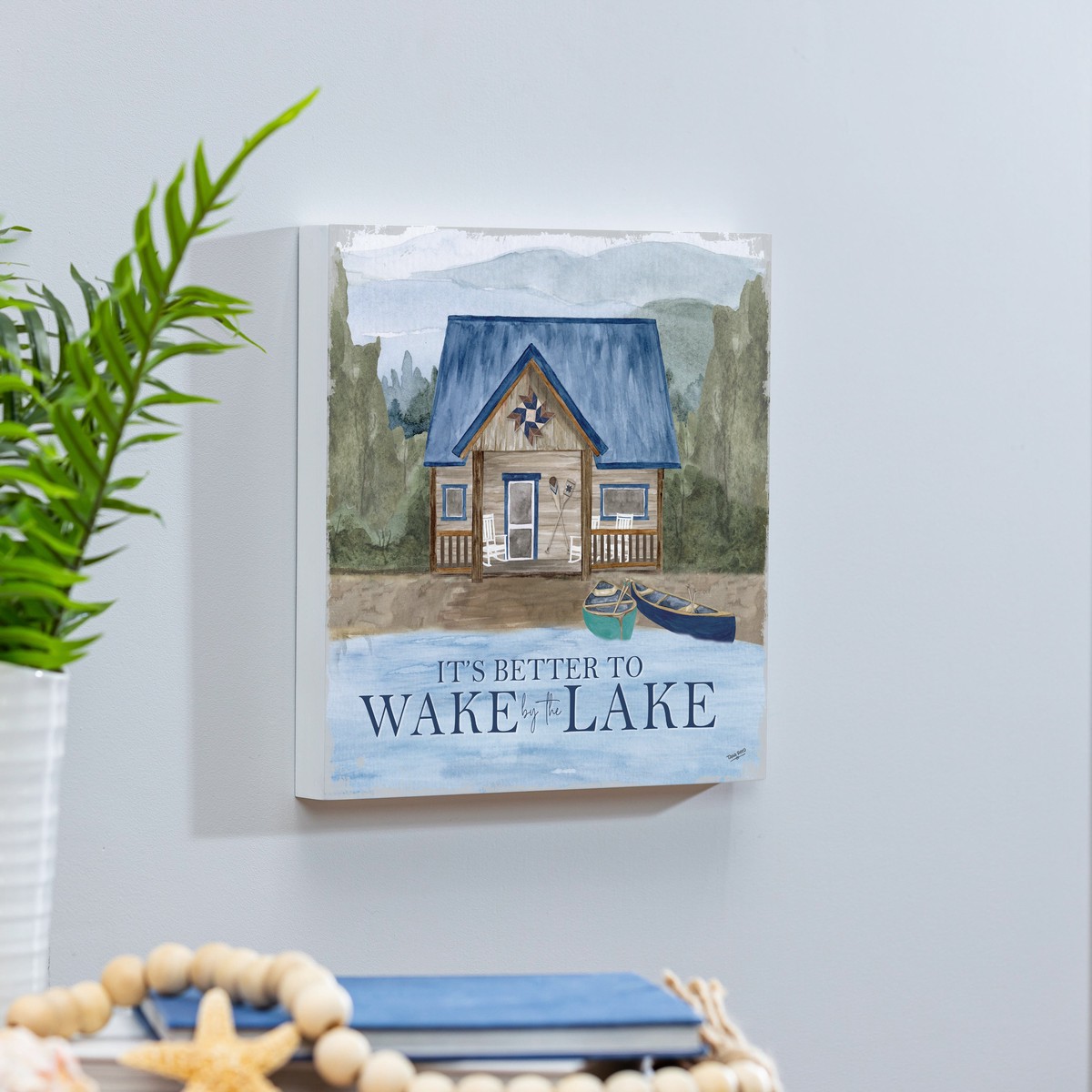 Lake Living Wooden Wall Art Wake At The Lake 12