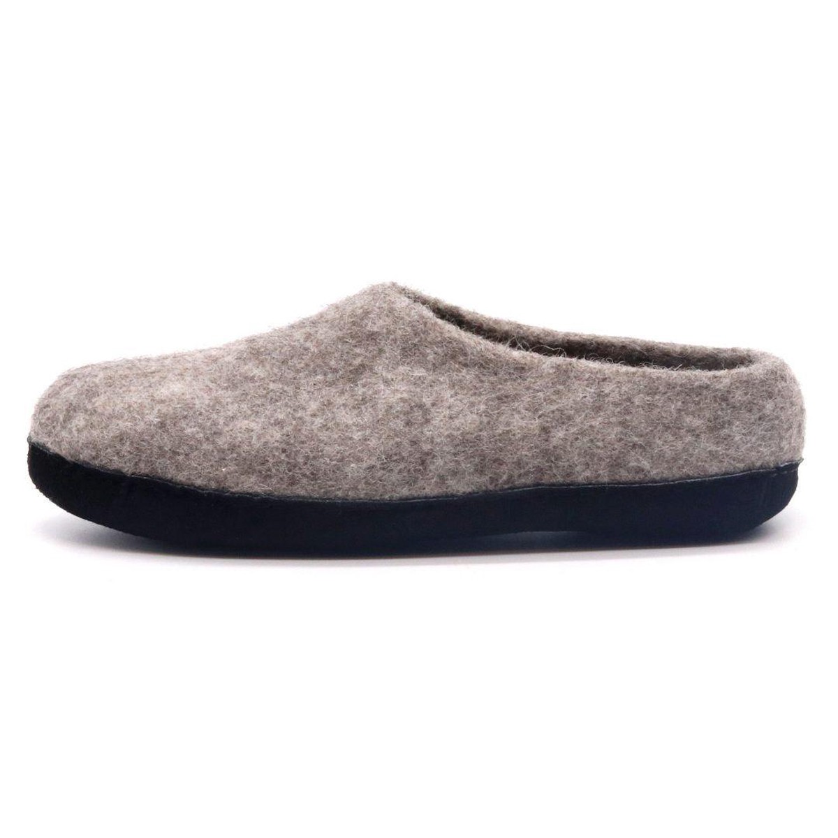 Mens Newport Noir Wool House Shoe Heather46